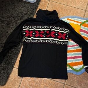 Chaps Black Turtleneck Sweater